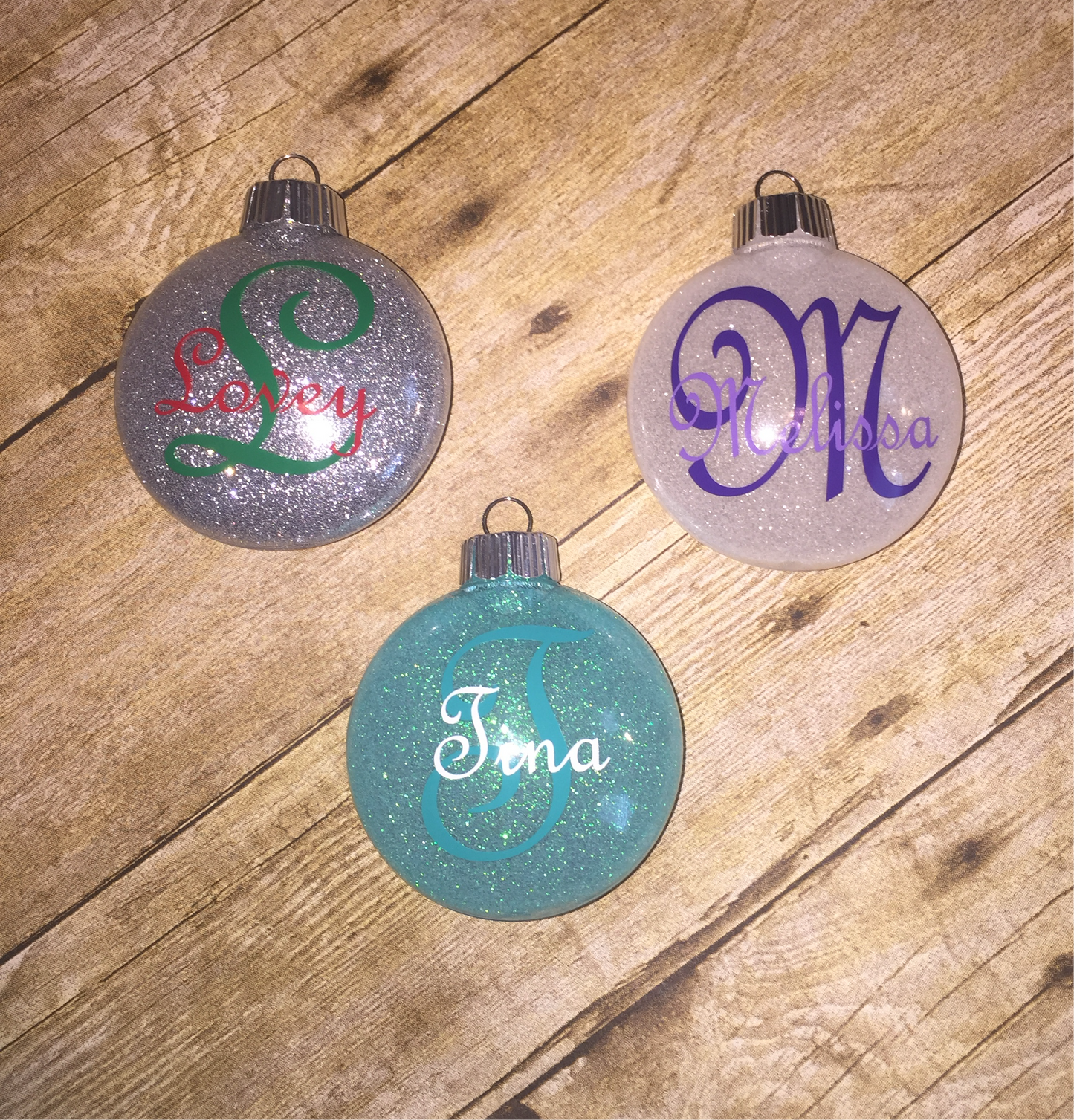 Initial and Name Ornament. Personalized Christmas Ornament