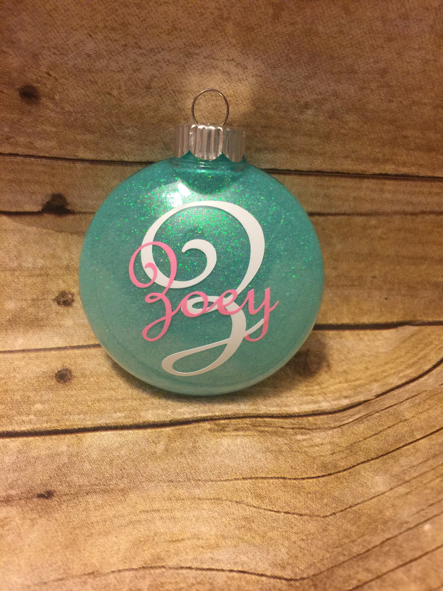 Initial and Name Ornament. Personalized Christmas Ornament