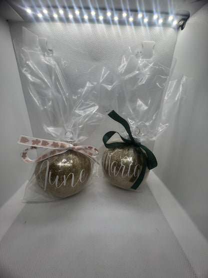 Initial and Name Ornament. Personalized Christmas Ornament