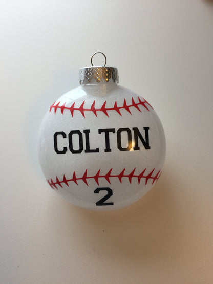 Personalized Baseball Ornament