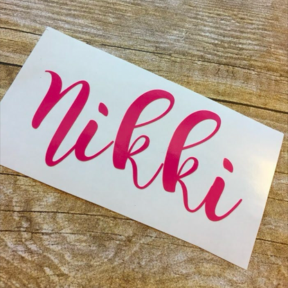 Name Decal. Custom Name Dec.
