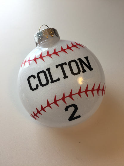 Personalized Baseball Ornament